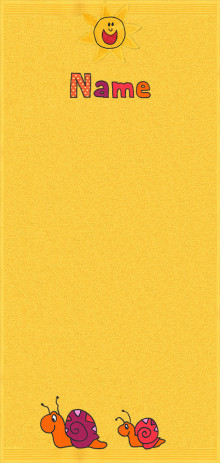 Rasende Schnecken auf gelb