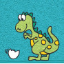 Dino auf türkis