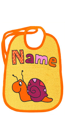 Rasende Schnecke auf gelb