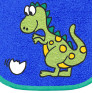 Dino auf königsblau
