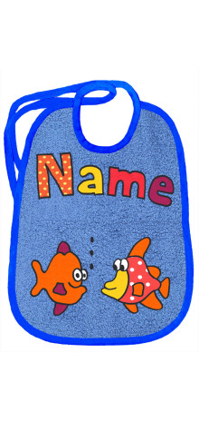 Blubbernde Fische auf azur